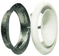 Диффузор приточный стальной D=100 с монтажным кольцом
