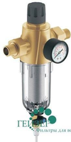 Фильтр Гейзер-Бастион 7508075233 (3/4 для холодной воды, с обратной промывкой, с манометром d65)